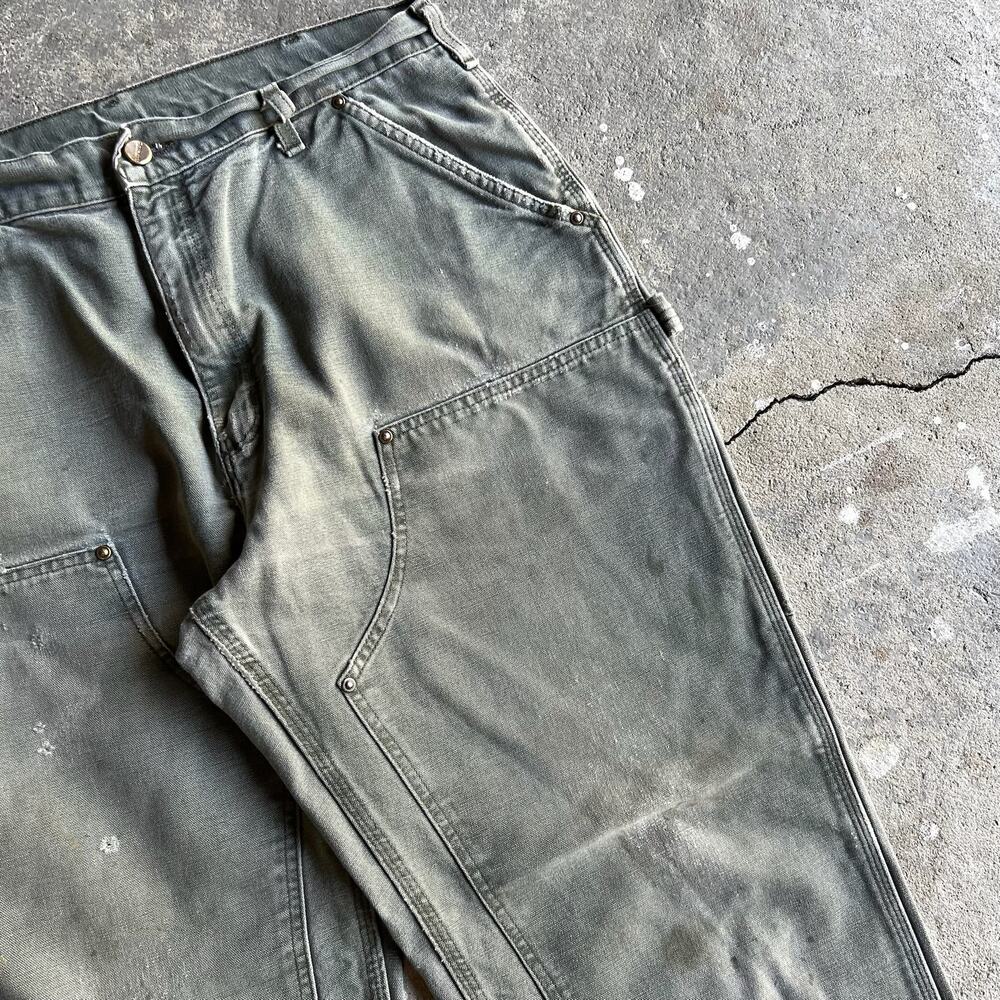 Carhartt green double knee work wear carpenter pants - Picture 9 of 12